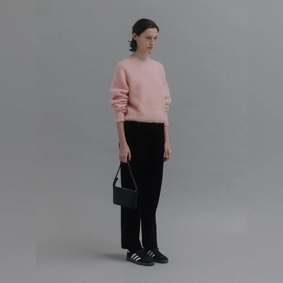 Nothing Written, Black Stretch Cotton Corduroy Straight Leg Pants - Picture 7 of 9